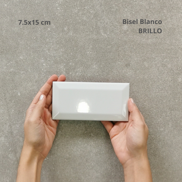 Bisel Blanco 7.5x15