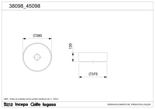 PLATINUM P2 ROSE WASHBASIN 