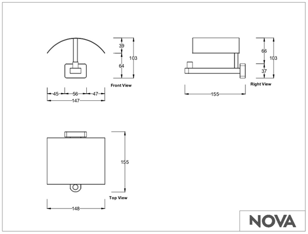 ELEMENT TOILET ROLL HOLDER WITH LID