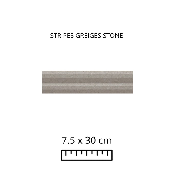 Stripes Greige Stone 7.5X30