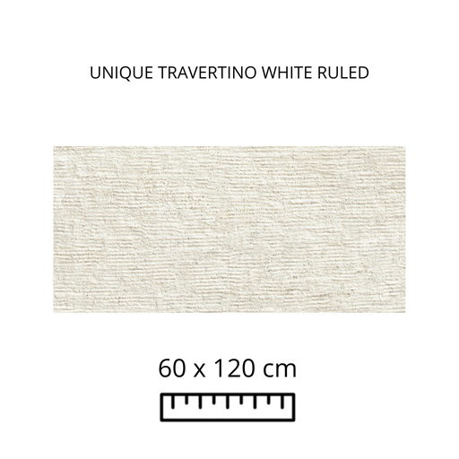 Unique Travertino White Ruled 60x120