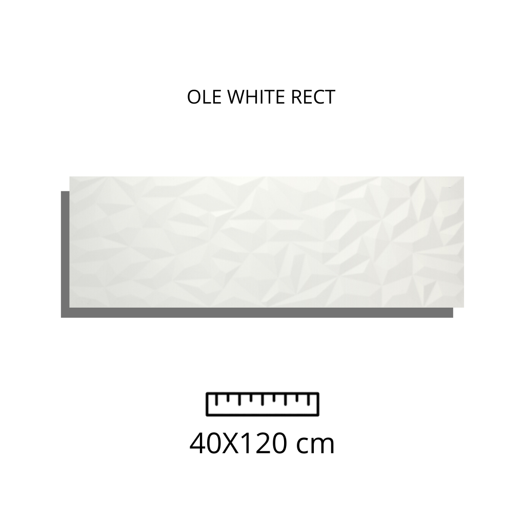 Ole White Rect 40x120