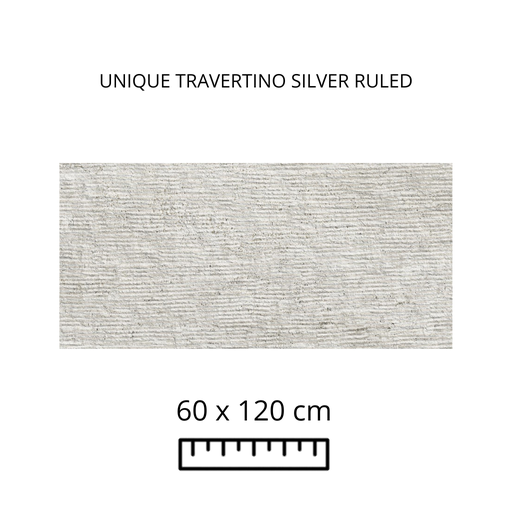 Unique Travertine Silver Ruled 60x120